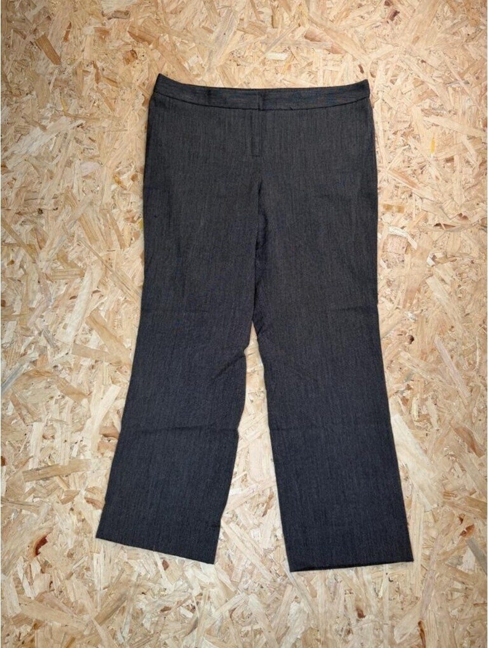 Rafaella Dress Pants Womens 16 Gray Straight Leg Flat Front Stretch Trousers